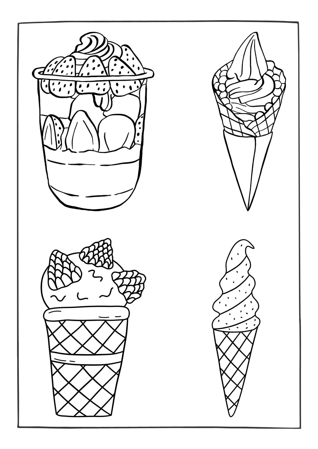 40 Free Printable Ice Cream Coloring Pages - Printaboles
