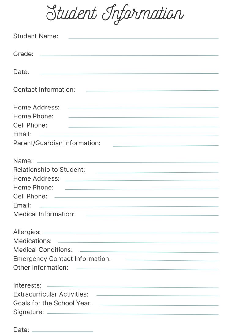 40-free-printable-student-information-sheets-printaboles