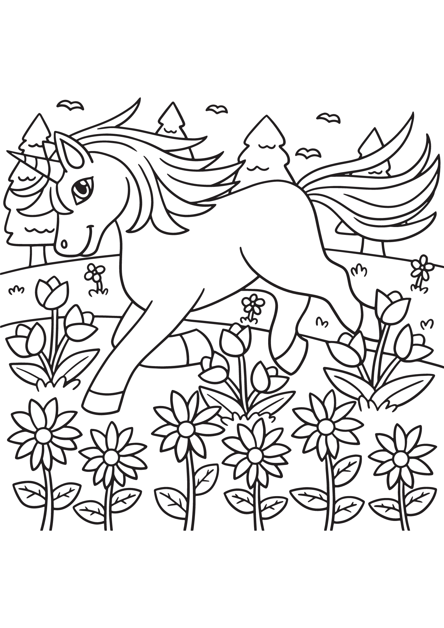 40 Free Printable Unicorn Coloring Pages - Printaboles